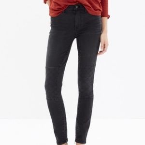 Madewell high riser skinny moto jeans
